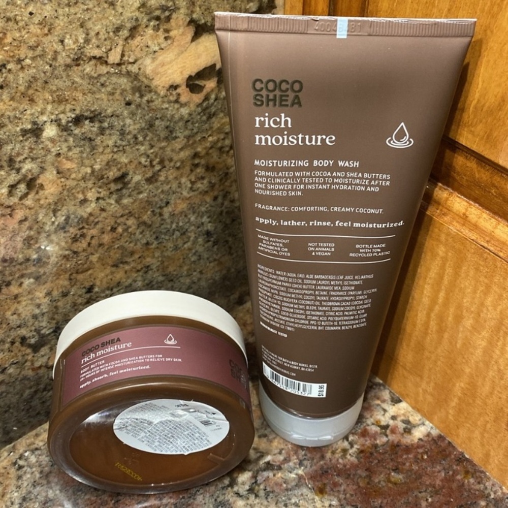 2-pc Set “COCO SHEA RICH MOISTURE” by BBW, Body Butter & Body Wash, Full Sz, NWT - Picture 4 of 4